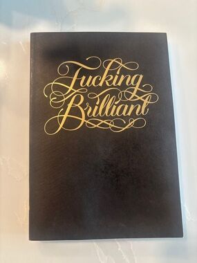 Chronicle Books Black Notebook with Gold Script "Fucking Brilliant"